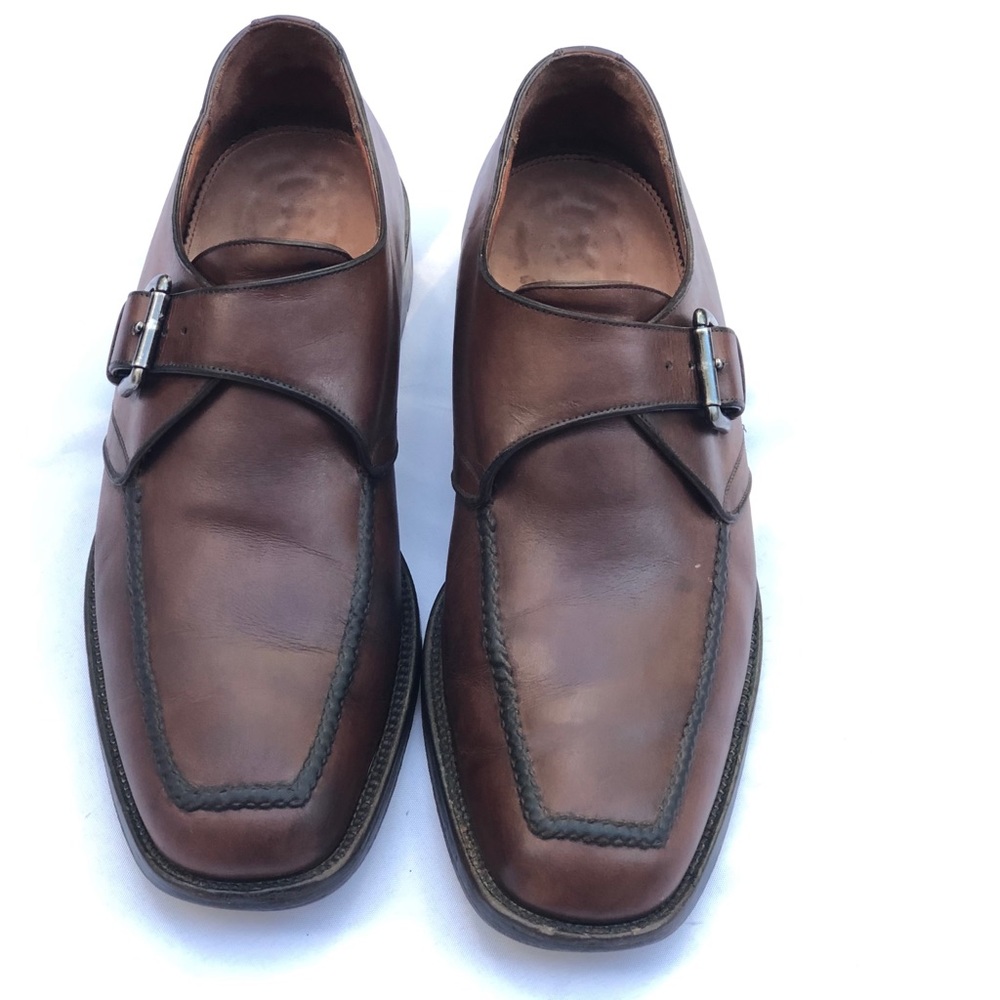 Cole Haan Mens Single Monk Strap Brown Size 10